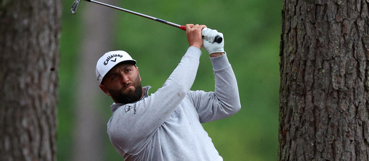 Rahm, en el Masters de Augusta de golf