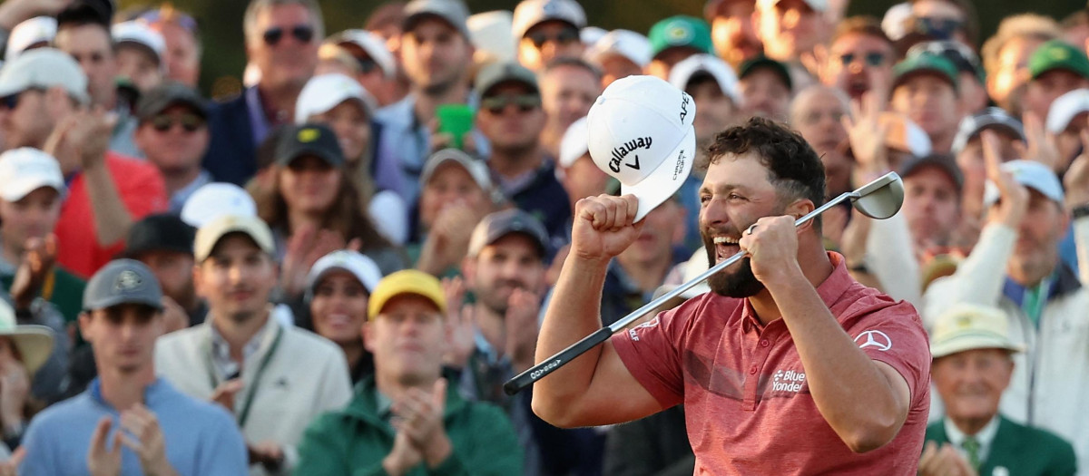 El éxtasis de Jon Rahm al ganar el Masters de Augusta de golf