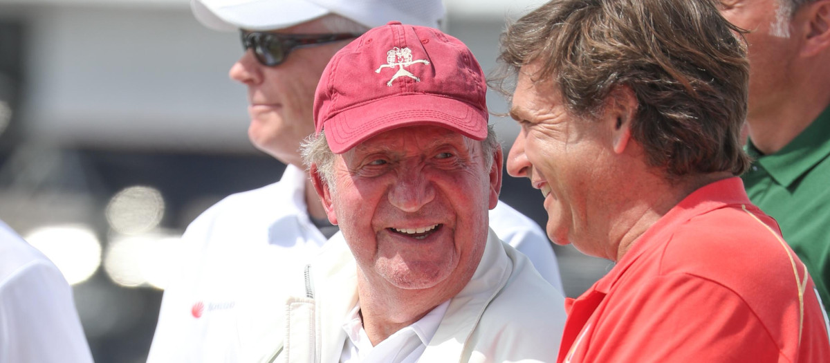 Spanish King Juan Carlos I in Snaxenxo, May 22, 2022.