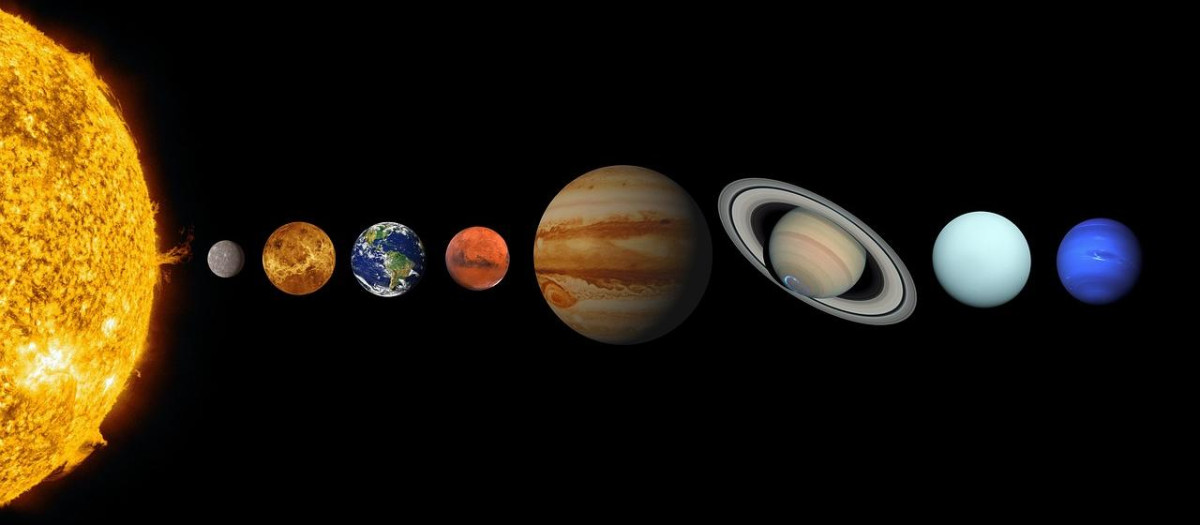El Sol y los nueve planetas que forman su sistema