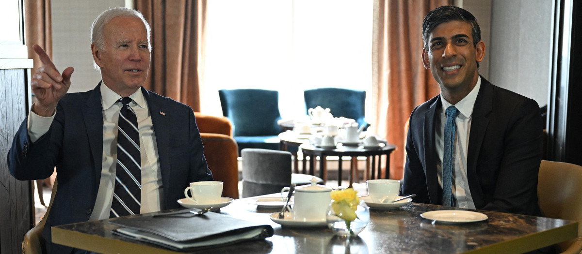 El presidente de EE.UU. Joe Biden y el primer ministro británico Rishi Sunak