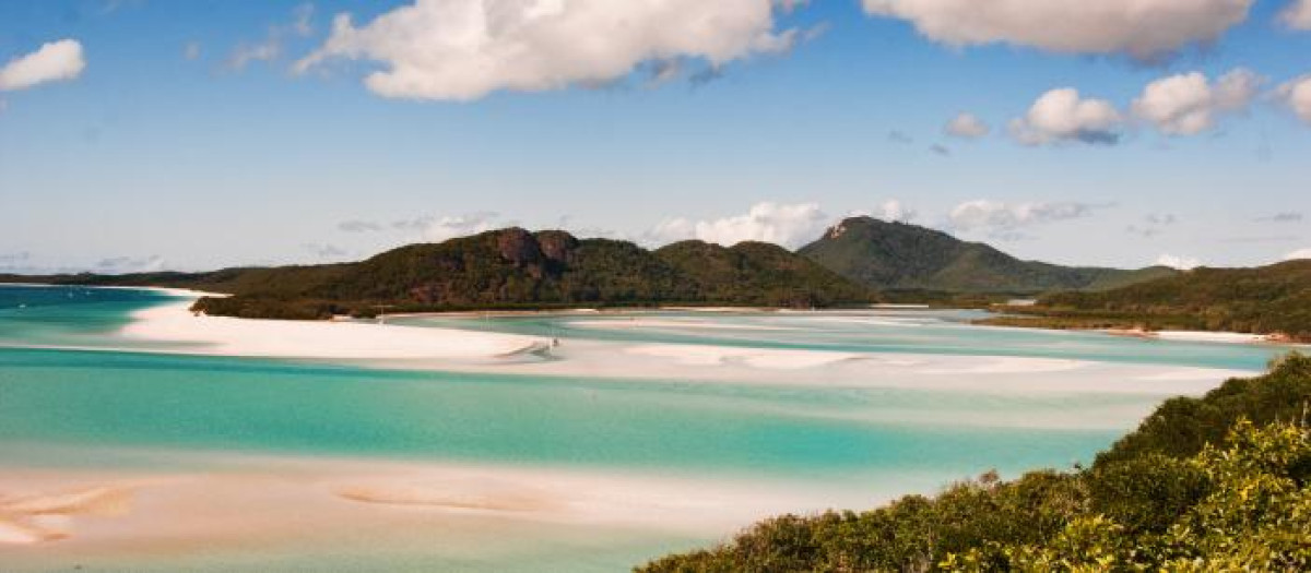 Playa Whitehaven en la isla de Whitsunday, Australia