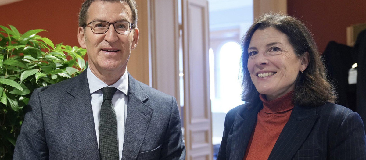 Feijóo y la ministra sueca para la UE