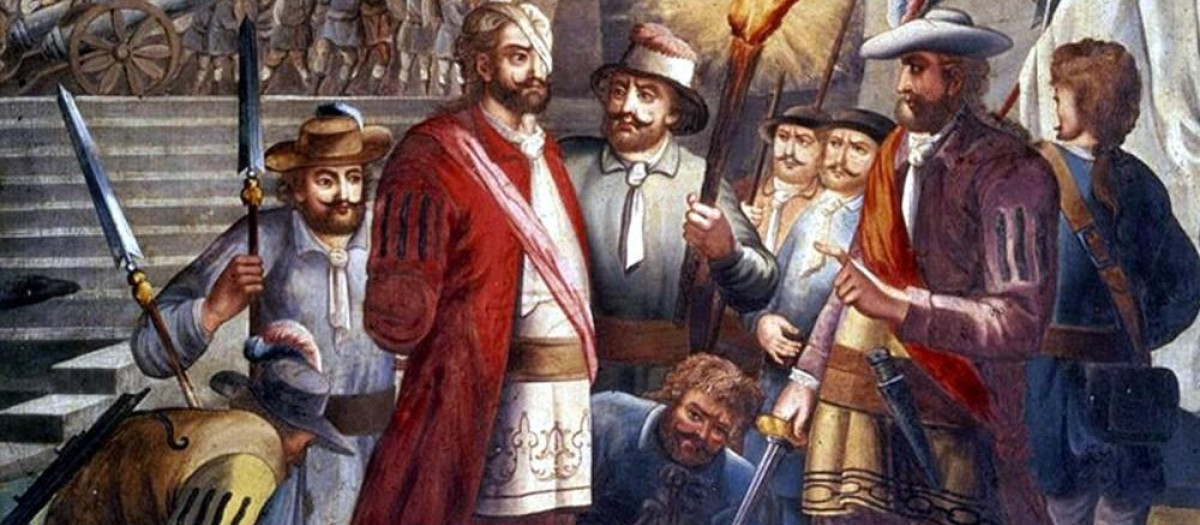 Hernán Cortés acomete el cuartel de Pánfilo de Narváez