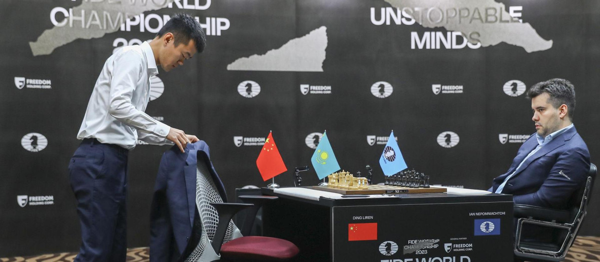 Liren se prepara para la partida del Mundial contra Nepo
