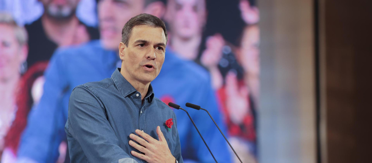 El presidente del Gobierno, Pedro Sánchez, en Cáceres.