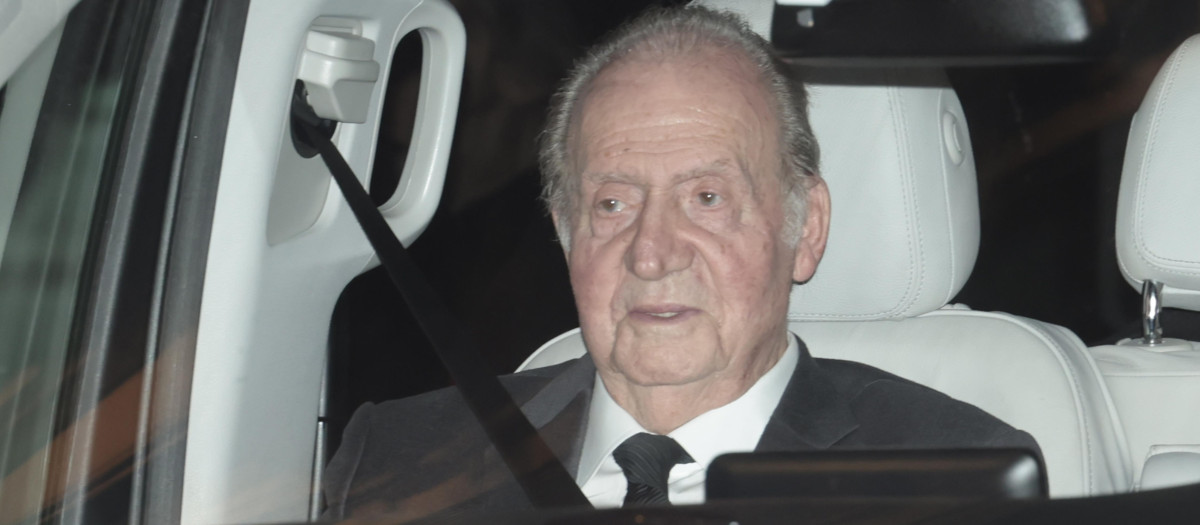 Spanish Emeritus King Juan Carlos I  during burial of Constantine of Greece in Athens, on Monday,, 16 January 2023.