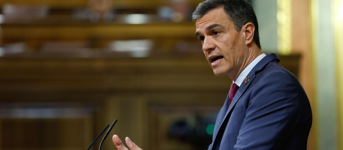 El presidente del Gobierno, Pedro Sánchez, comparece en el pleno del Congreso
