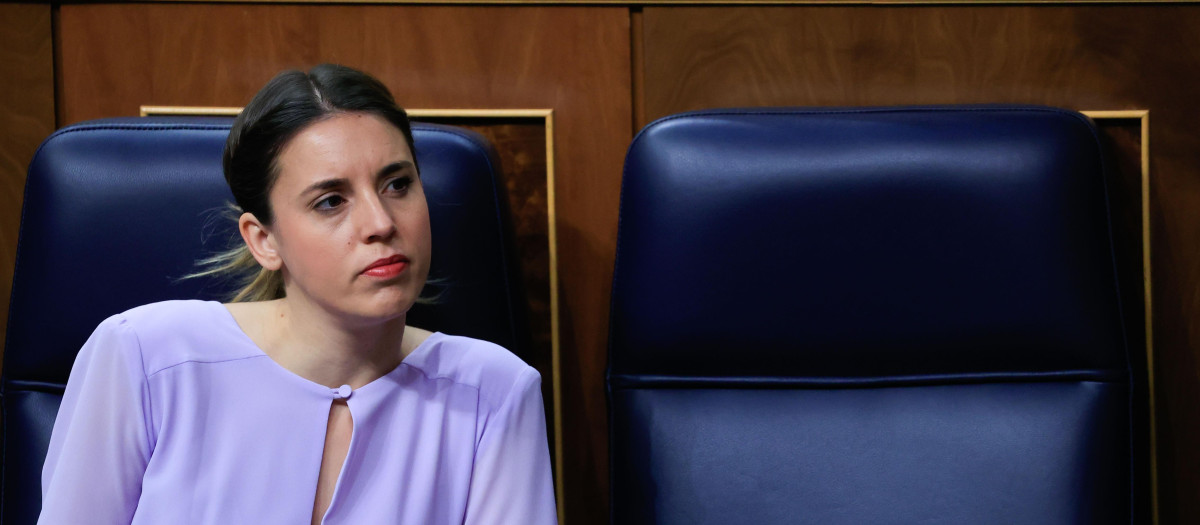 Irene Montero, en el pleno de este jueves