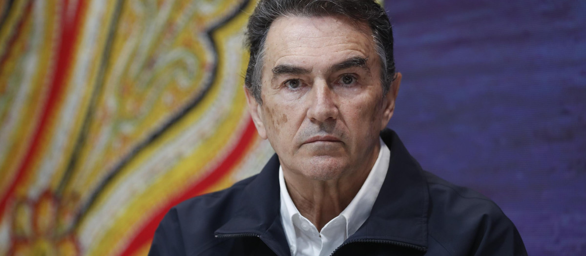 Pedro Campos during a Sanxenxo presentation at FITUR fair, in Madrid, on Friday 24, January 2020