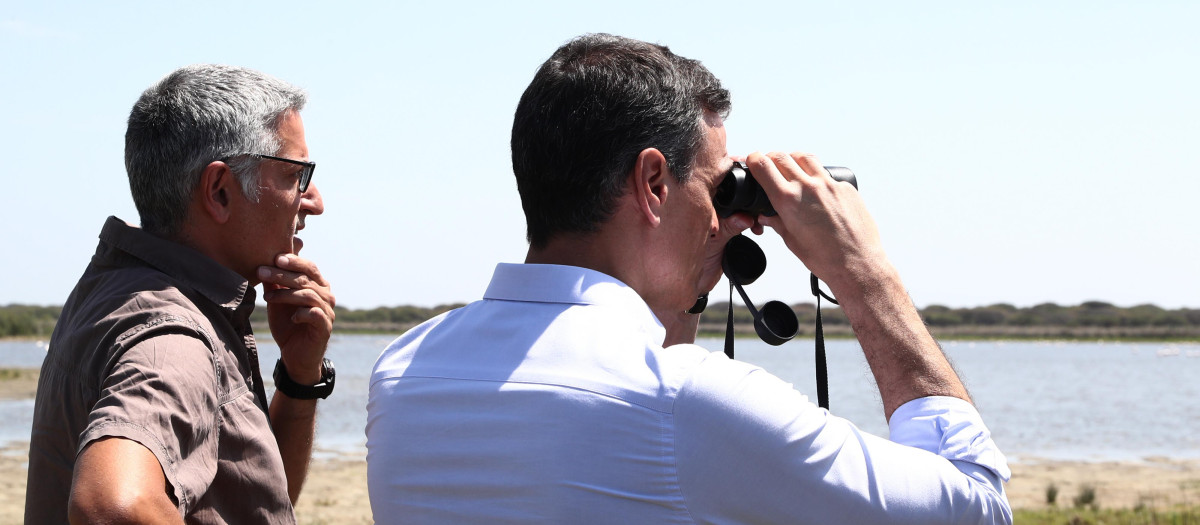 Pedro Sánchez, este jueves en Doñana