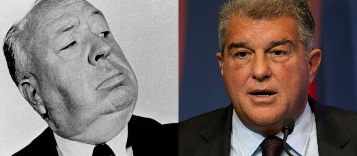 Alfred Hitchcock y Joan Laporta