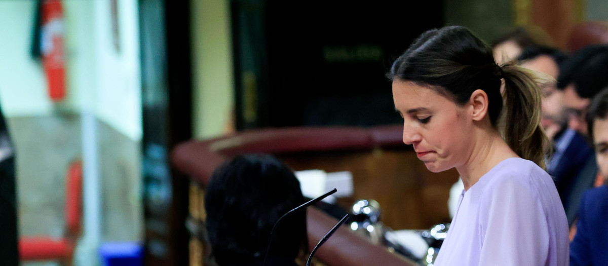 Irene Montero, el pasado jueves en el Congreso