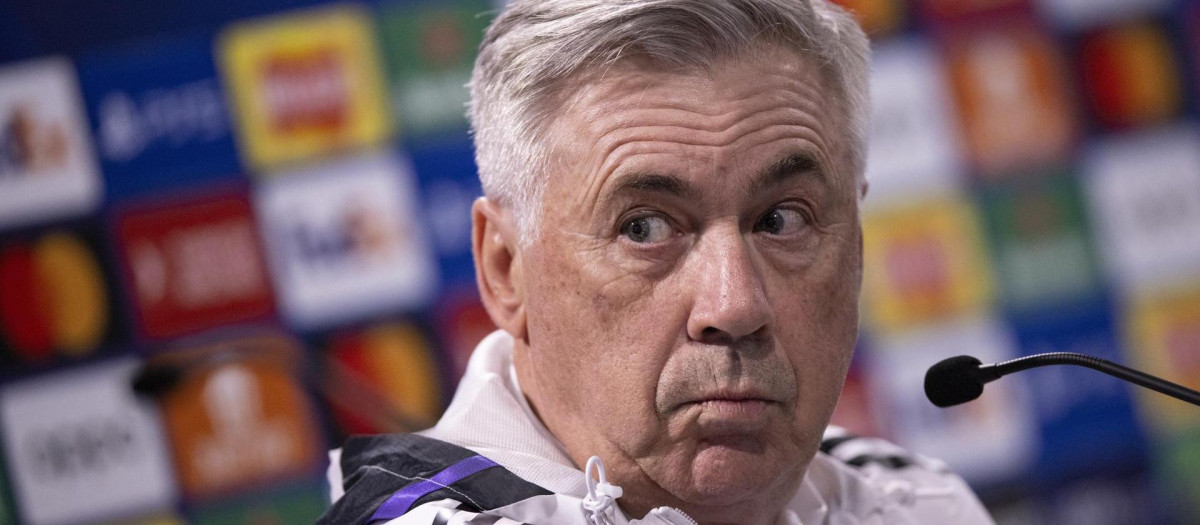 Carlo Ancelotti, en una rueda de prensa.