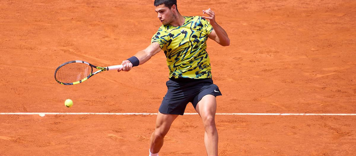 Carlos Alcaraz, en su debut en el Mutua Madrid Open 2023
