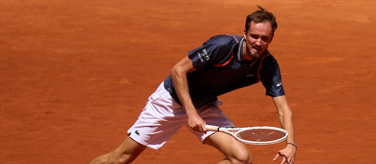 Daniil Medvedev, en su duelo de cuarta ronda del Mutua Madrid Open