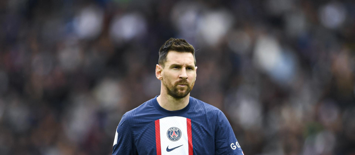 Leo Messi durante un partido del PSG