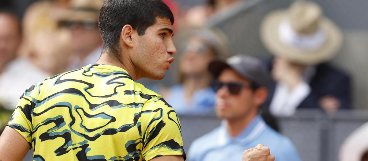 Carlos Alcaraz, en el Mutua Madrid Open