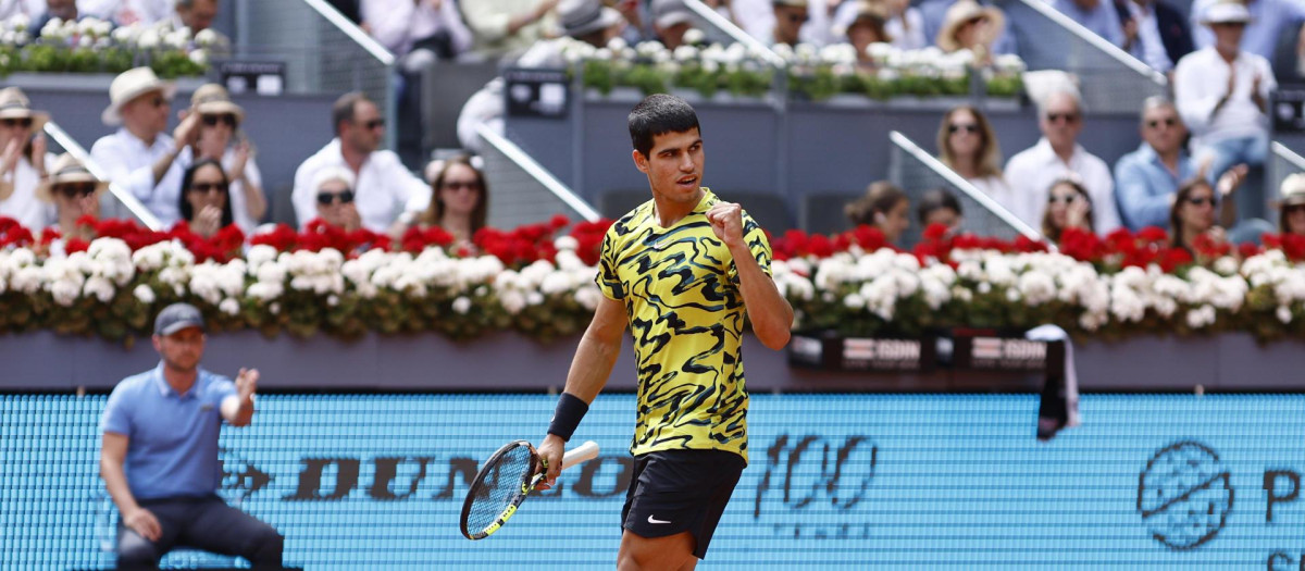 Carlos Alcaraz, en el Mutua Madrid Open