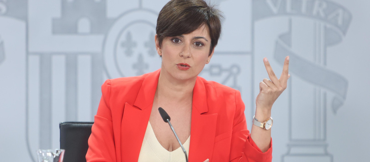 La portavoz del Gobierno Isabel Rodríguez en rueda de prensa
