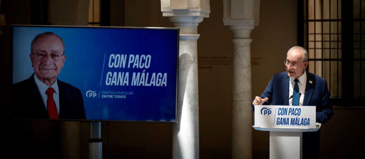 El alcalde de Málaga, Paco de la Torre, en la presentación de su eslogan de campaña