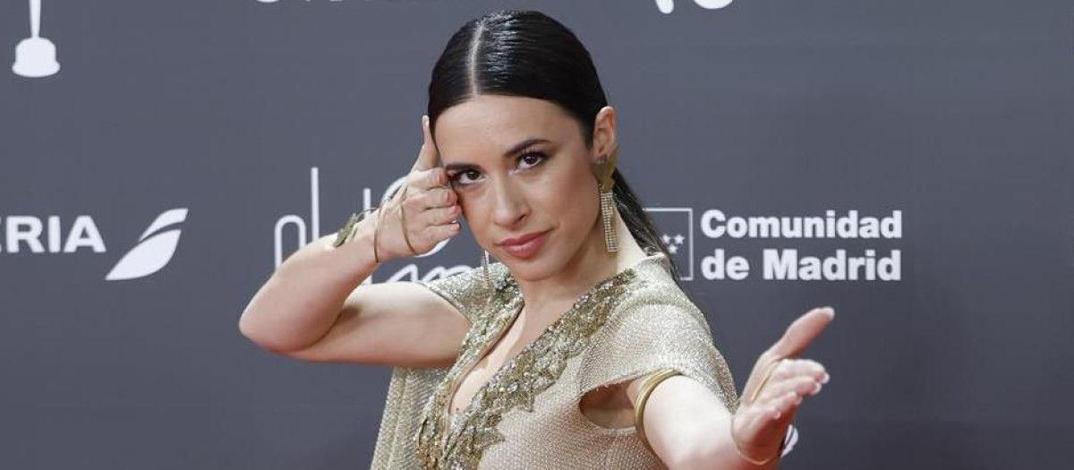 La representante de España en Eurovisión, Blanca Paloma, en la gala de los premios Platino