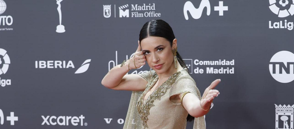 La representante de España en Eurovisión, Blanca Paloma, en la gala de los premios Platino