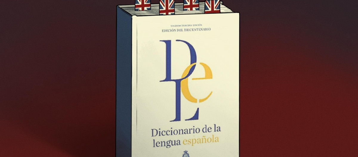 Ilustración: diccionario con anglicismos y prestamos