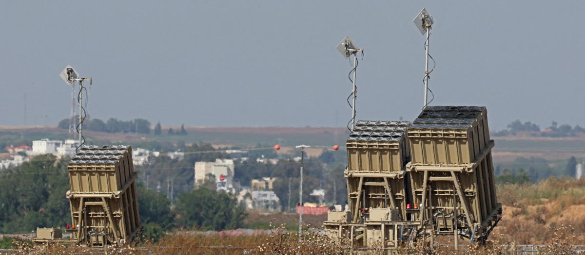 Batería de misiles de defensa antiaérea de Israel que conforman la llamada "Cúpula de Hierro"