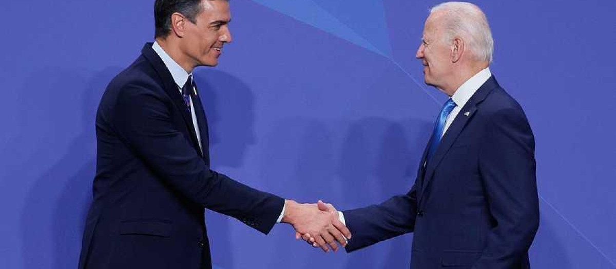 Pedro Sánchez y Joe Biden, durante un encuentro