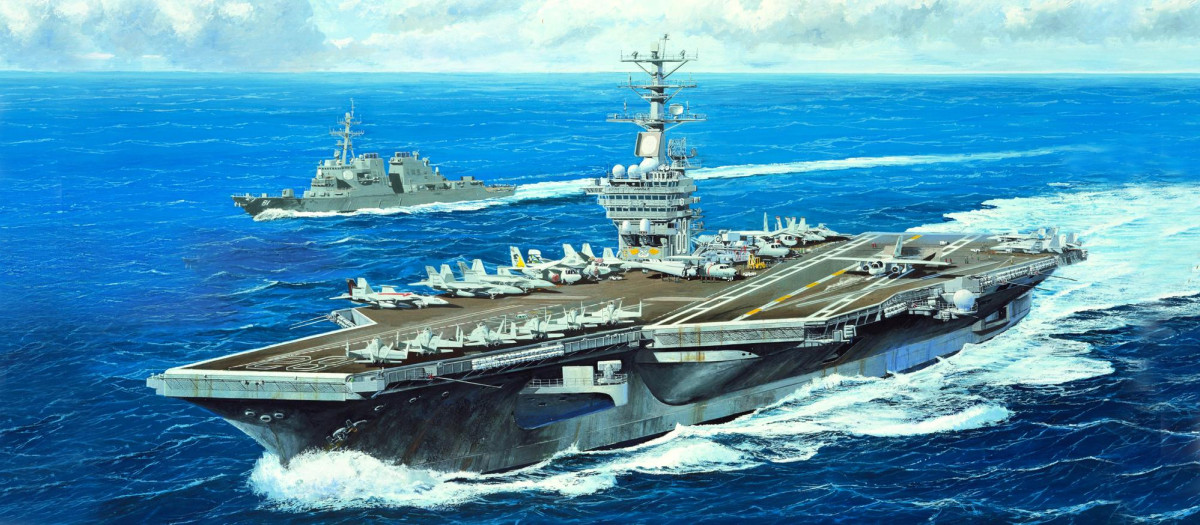 El USS Nimitz (CVN 68) es el barco líder de los portaaviones de propulsión nuclear de la clase Nimitz de EE.UU.