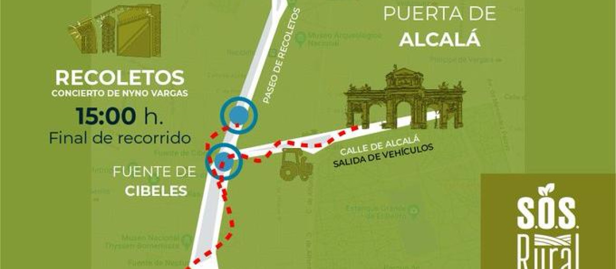 Recorrido manifestación SOS Rural
