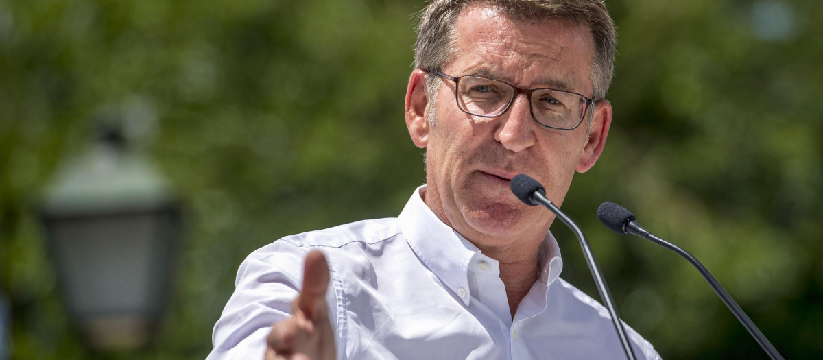 El líder del Partido Popular, Alberto Núñez Feijóo