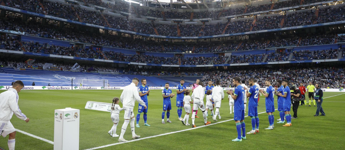 El Getafe ha hecho pasillo al Madrid en el Bernabéu