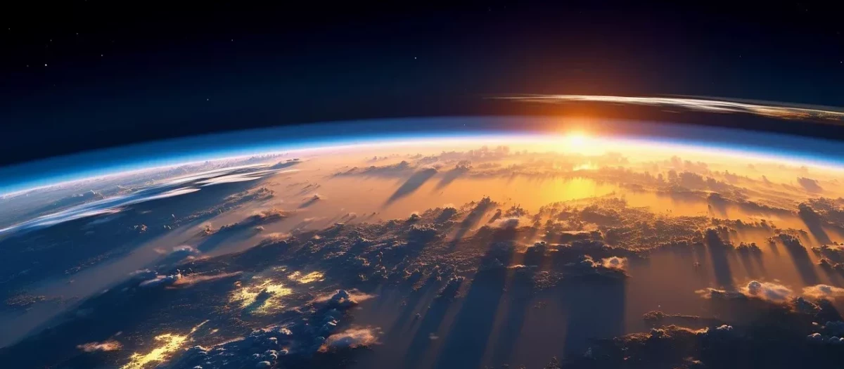 El globo terráqueo, vista desde la exosfera