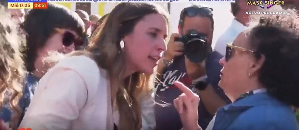 Irene Montero protagoniza un encontronazo con una mujer en Valencia por su chalet de Galapagar