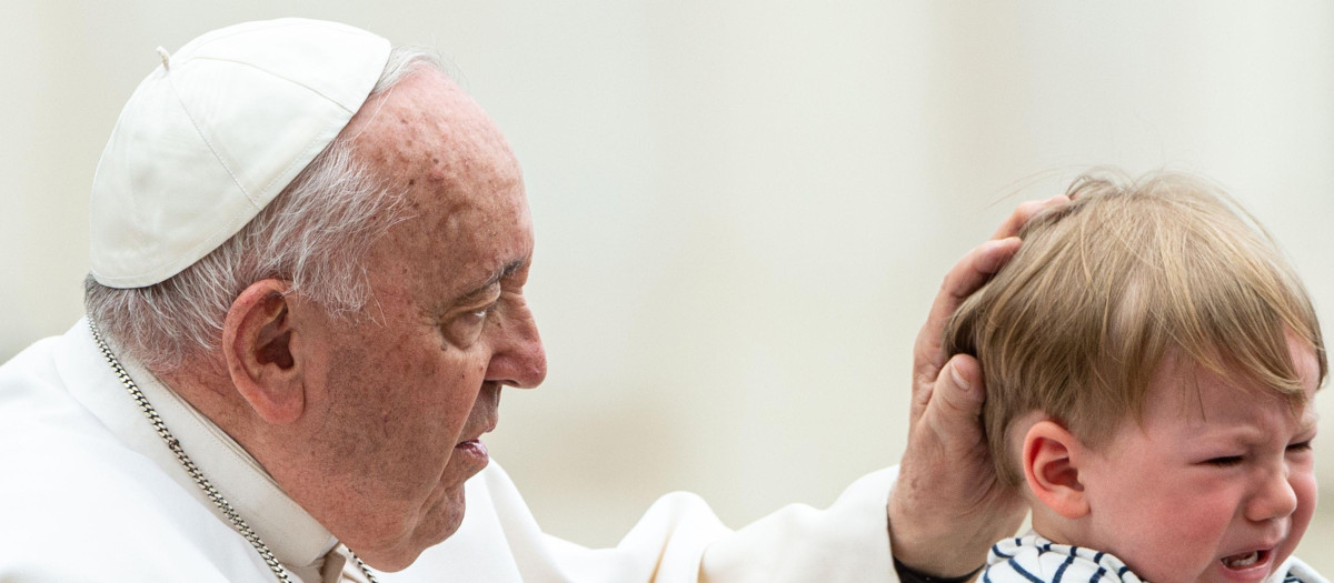 Pope Francis during his weekly general audience in Saint Peter's Square at the Vatican.