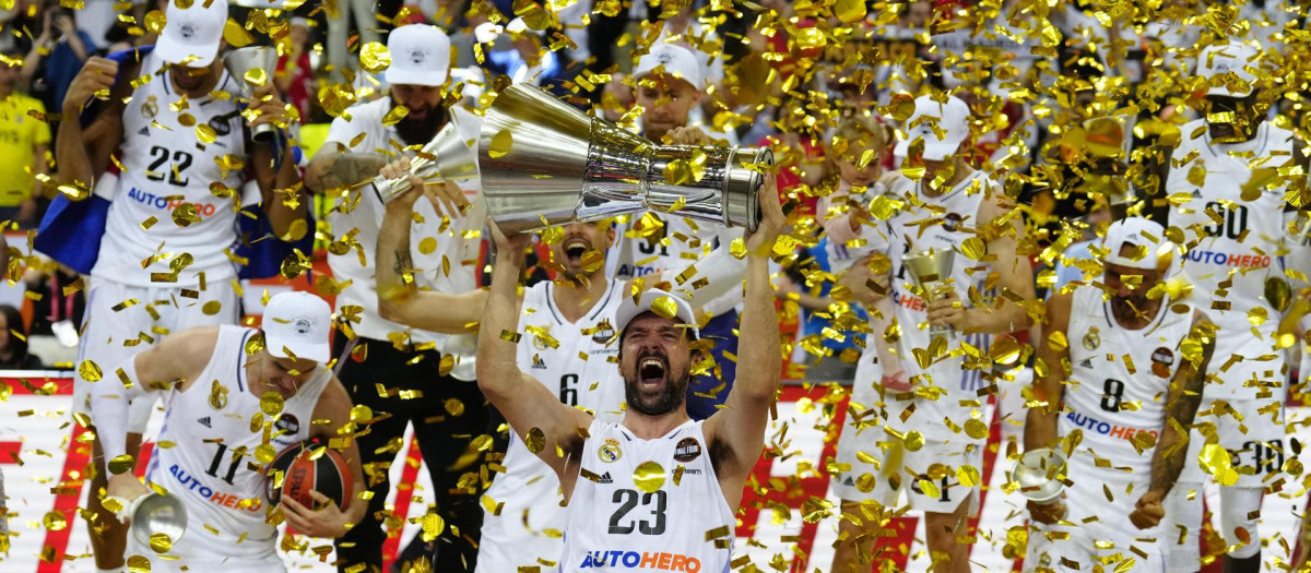 Sergio Llull levanta la undécima Euroliga en Kaunas (Lituania)