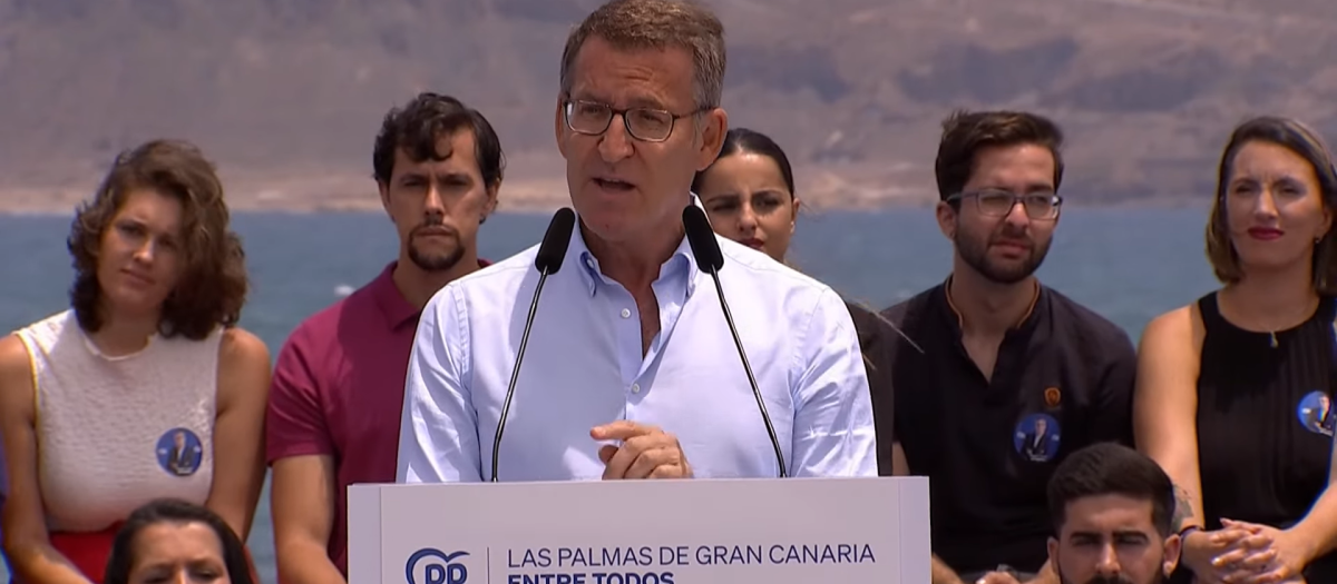 El presidente del PP, Alberto Núñez Feijóo