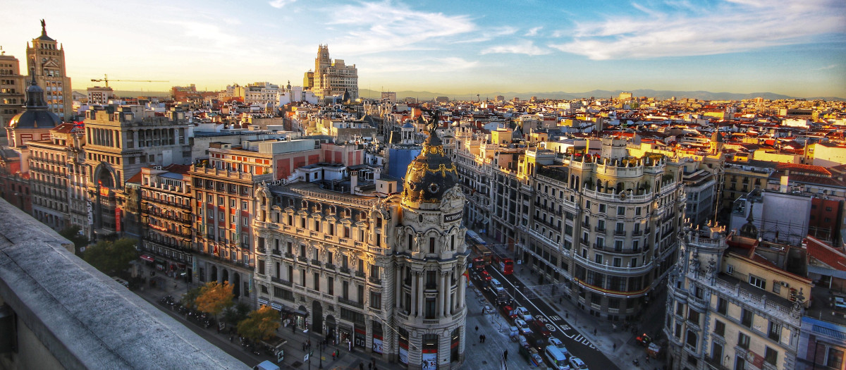 Vista de la Gran Vía de Madrid