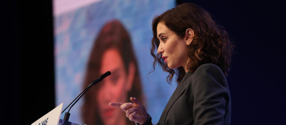 La presidenta de la Comunidad y candidata del PP a la reelección, Isabel Díaz Ayuso