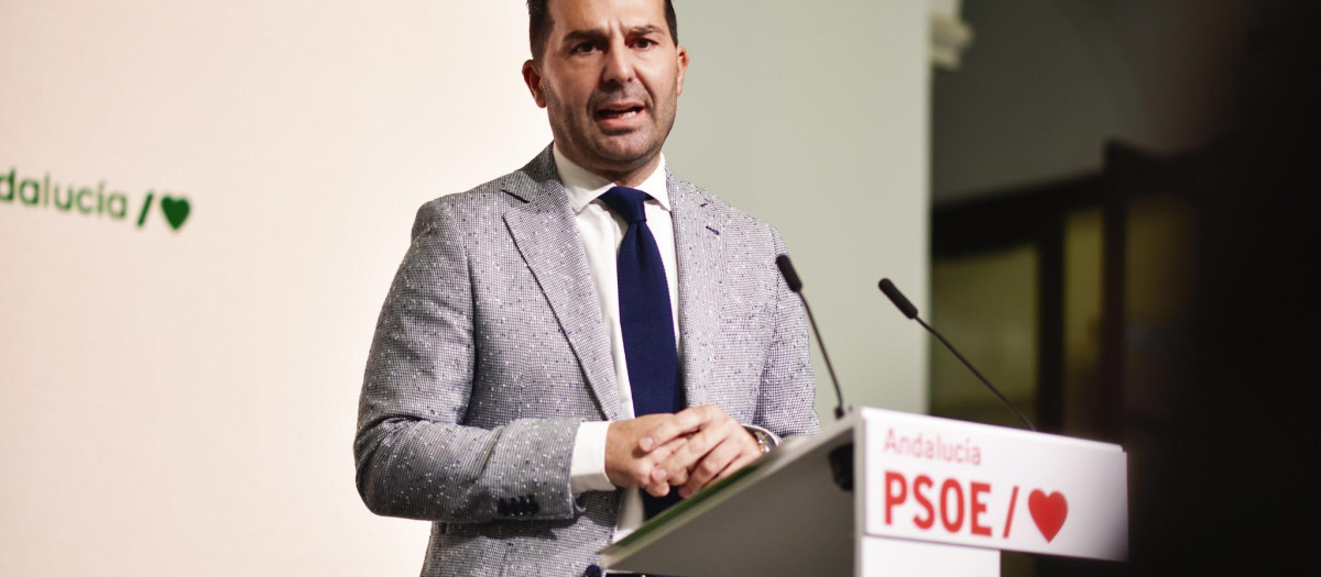 El secretario de Organización del PSOE andaluz, Noel López, en una imagen de archivo