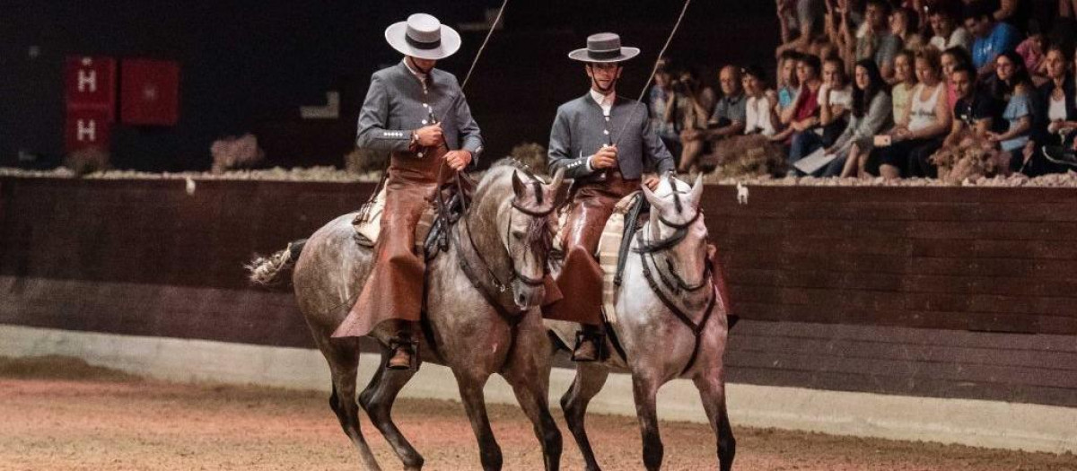 Espectáculo ecuestre en las Caballerizas Reales