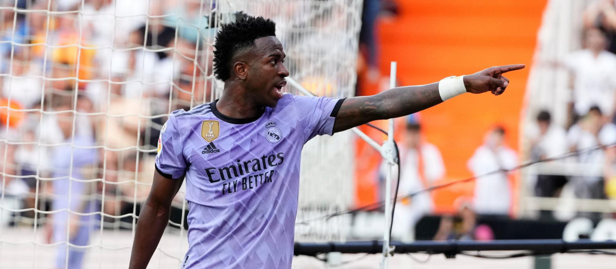 Vinicius Jr., durante el partido contra el Valencia el pasado domingo