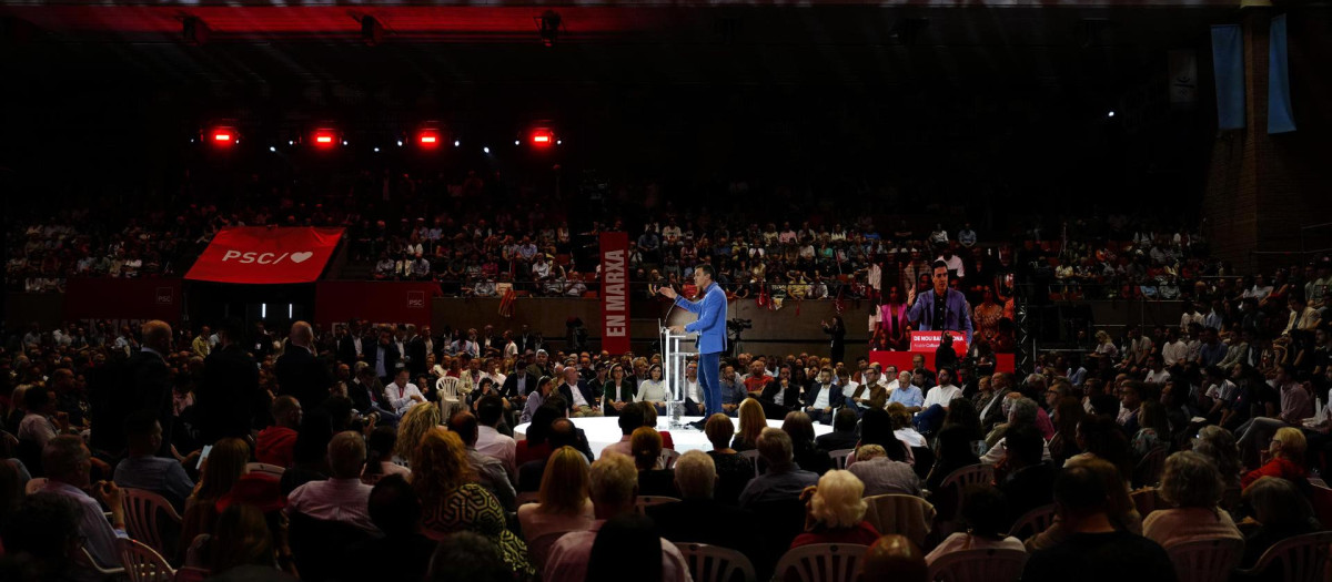 Pedro Sánchez, en el acto de cierre de campaña del 28-M en Barcelona