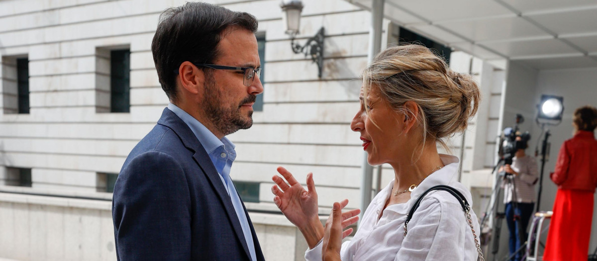 Alberto Garzón y Yolanda Diaz, en una imagen de archivo reciente