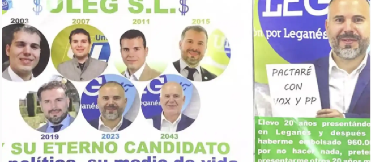 Folleto difamatorio del PSOE de Leganés