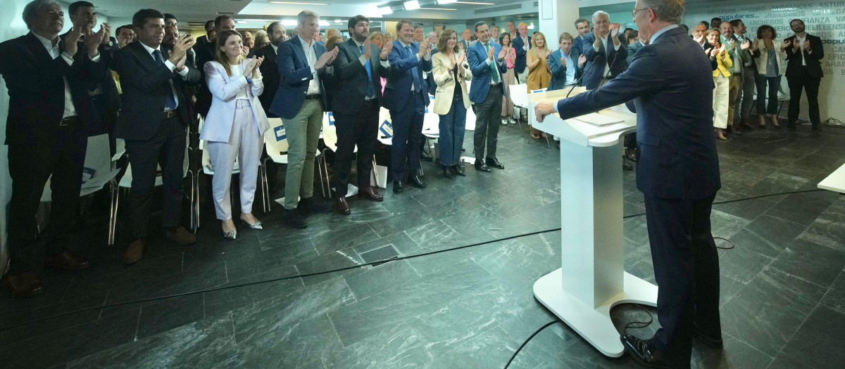 Alberto Núñez Feijóo, ante la Junta Directiva Nacional del PP