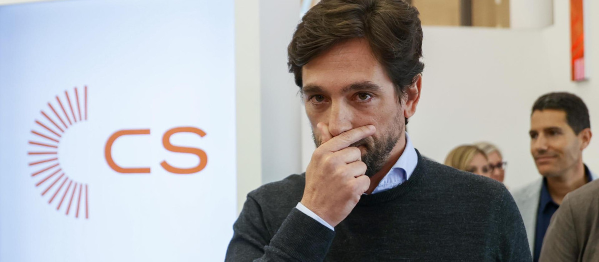 El secretario general de Ciudadanos, Adrián Vázquez, este martes