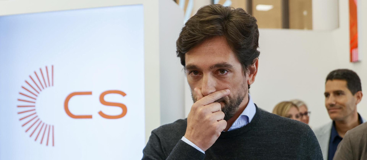 El secretario general de Ciudadanos, Adrián Vázquez, este martes